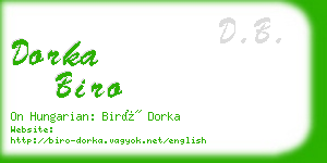 dorka biro business card